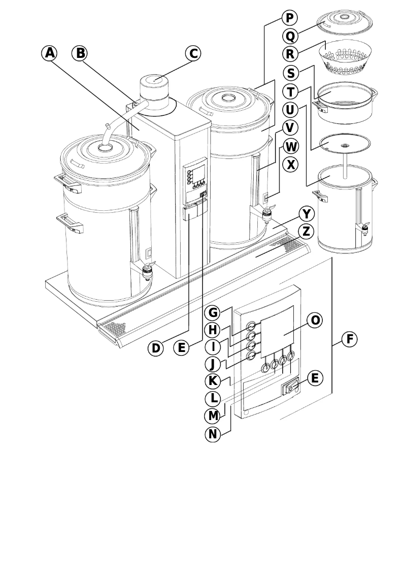 Page 1 de la notice Manuel utilisateur Bravilor Bonamat B20 W