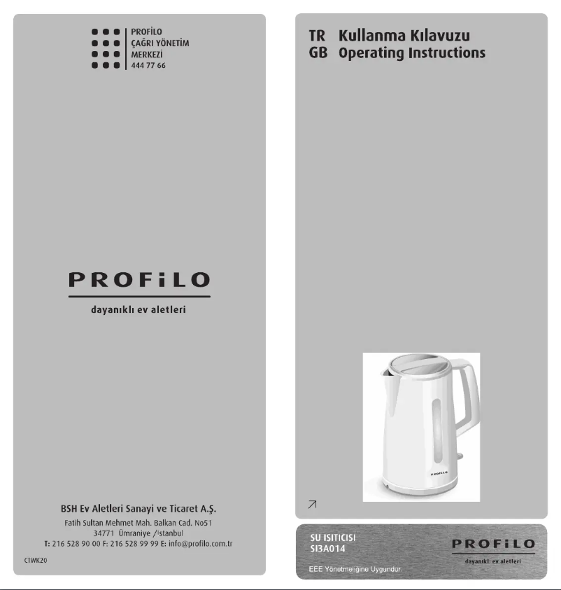 Page 1 de la notice Manuel utilisateur Profilo SI3A014