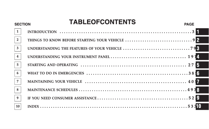 Image de la première page du manuel de l'appareil 2500 Diesel (2007)