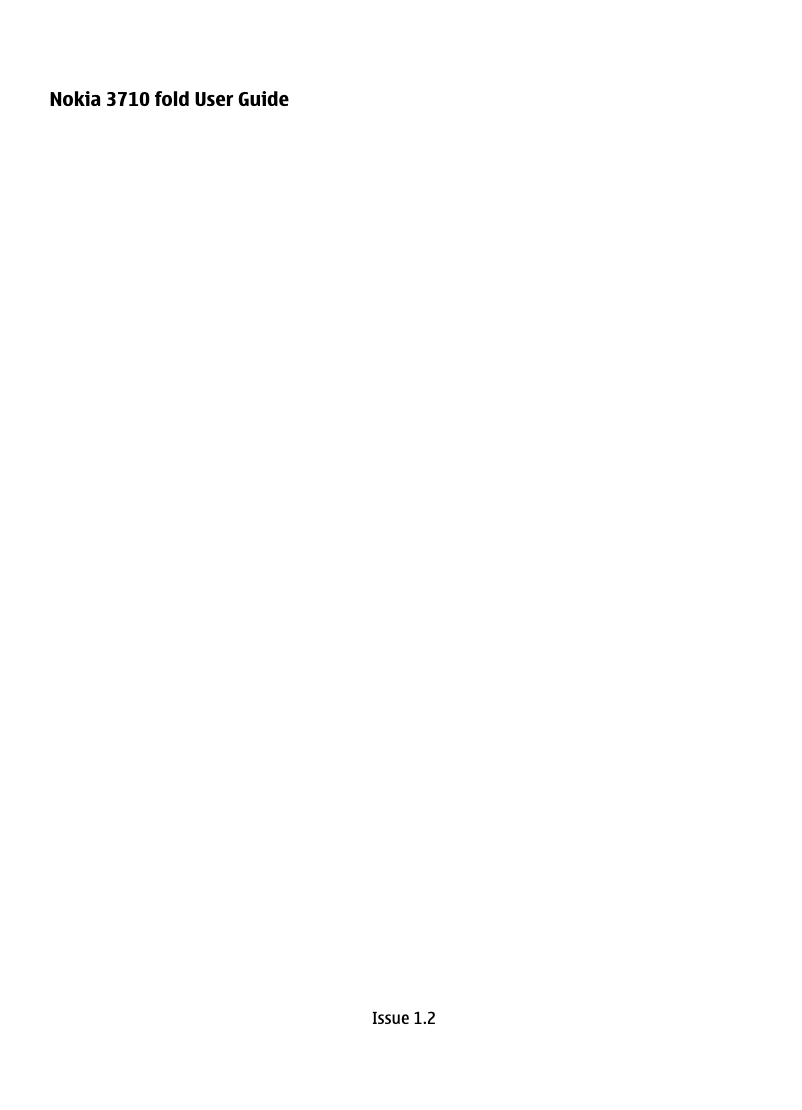 Página 1 del manual Manual de usuario Nokia 3710