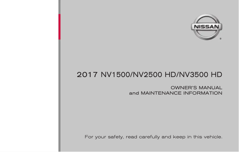 Image de la première page du manuel de l'appareil NV Cargo (2017)