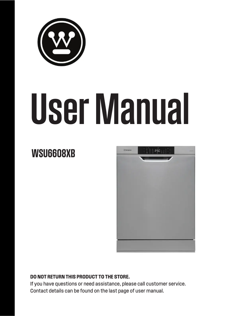 Page 1 de la notice Manuel utilisateur Westinghouse WSU6608XB