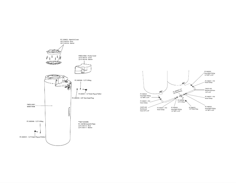Page n°1 - Manuel utilisateur PolyJohn Water Works FWD3-1000