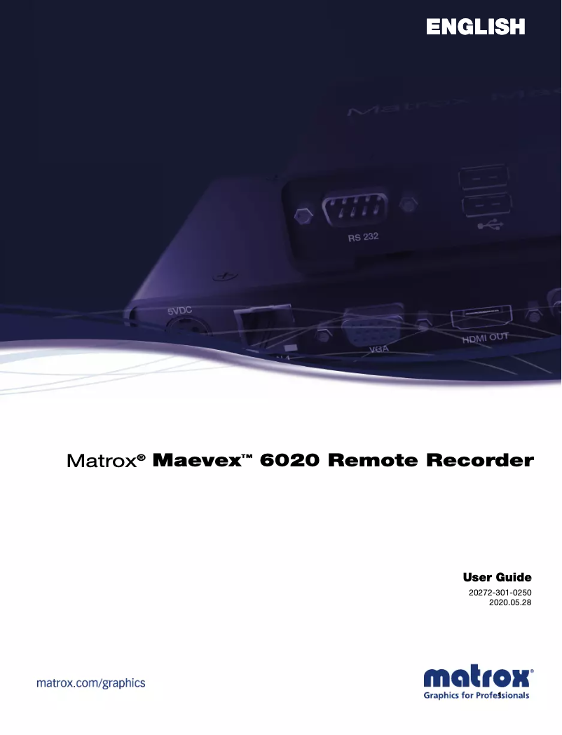 Image de la première page du manuel de l'appareil Maevex 6020