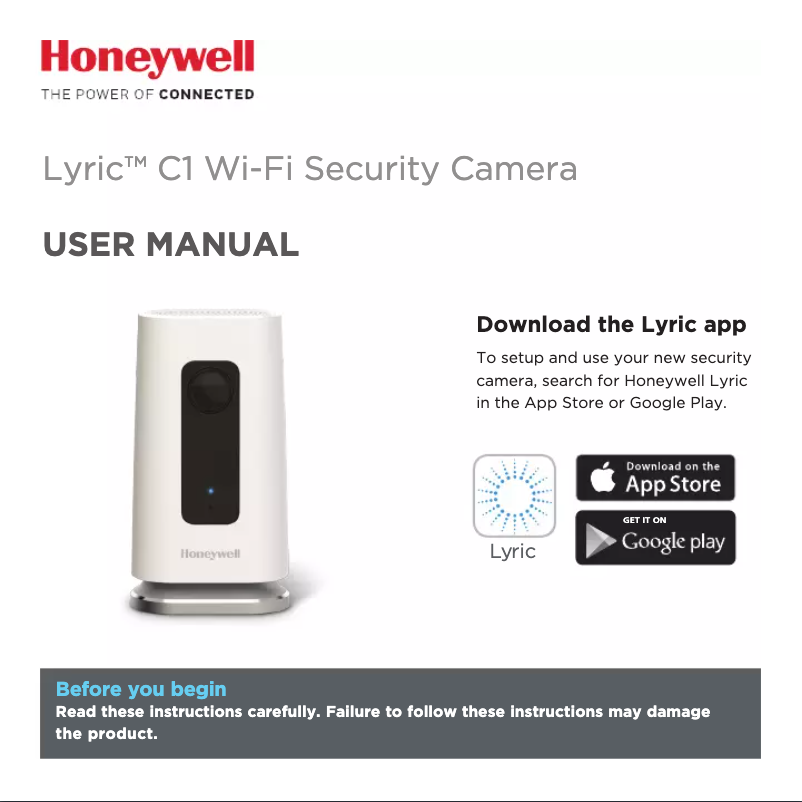 Page 1 de la notice Manuel utilisateur Honeywell Lyric C1