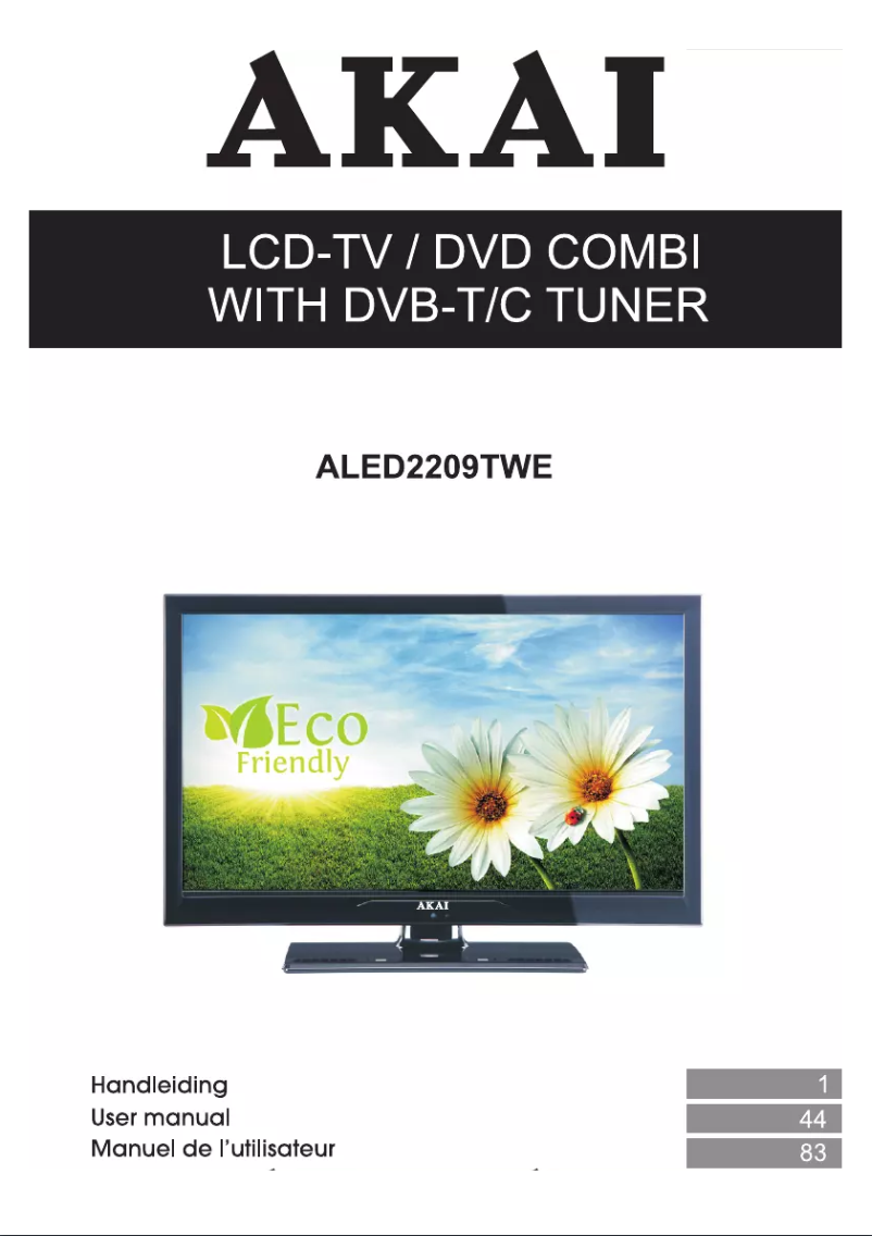 Page 1 de la notice Manuel utilisateur AKAI ALED2209TWE