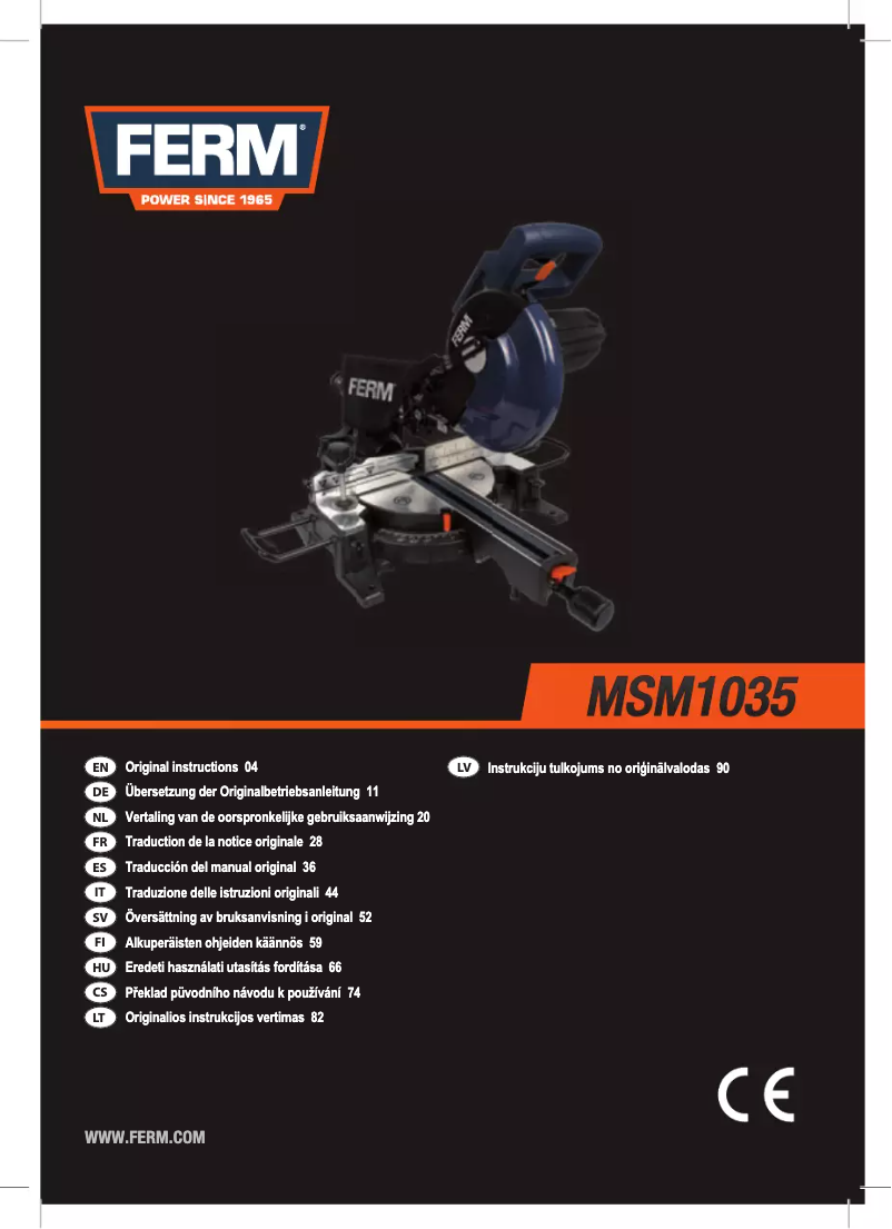 Image de la première page du manuel de l'appareil MSM1035