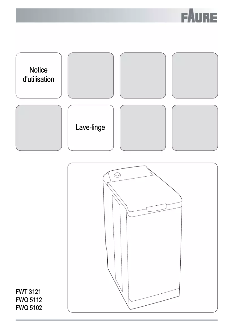 Page 1 de la notice Manuel utilisateur Faure FWT3121