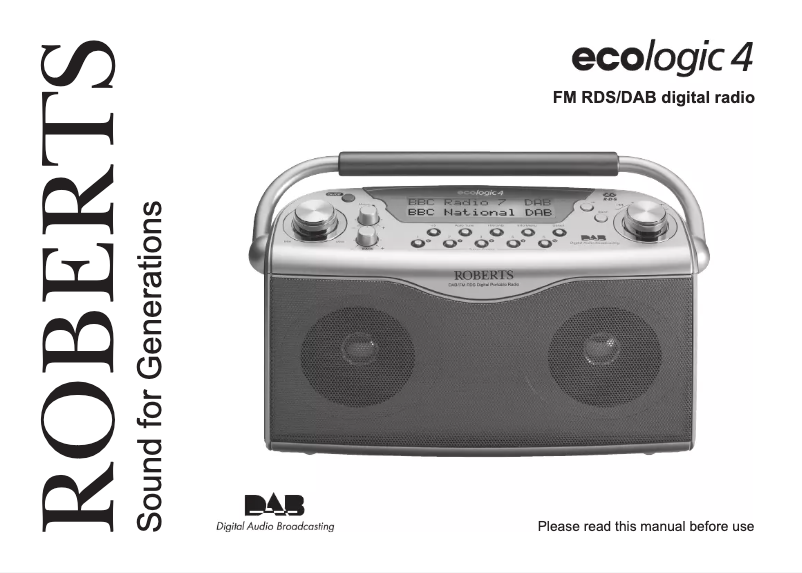 Page n°1 - Manuel utilisateur Roberts ECOLOGIC 4