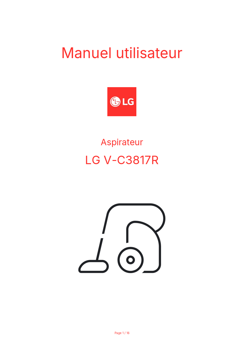 Image de la première page du manuel de l'appareil V-C3817R