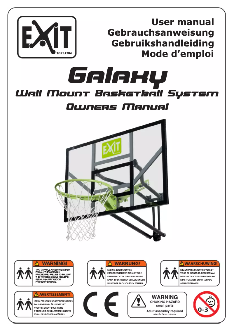 Page 1 de la notice Manuel utilisateur EXIT Galaxy Wall-Mount System