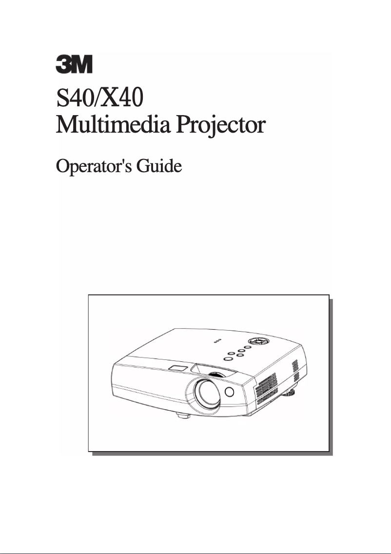 Page 1 de la notice Manuel utilisateur 3M S40