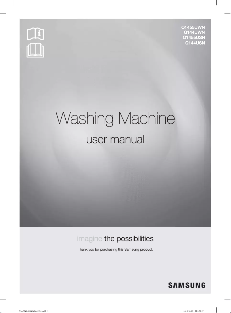 Page 1 de la notice Manuel utilisateur Samsung Q1455UWN