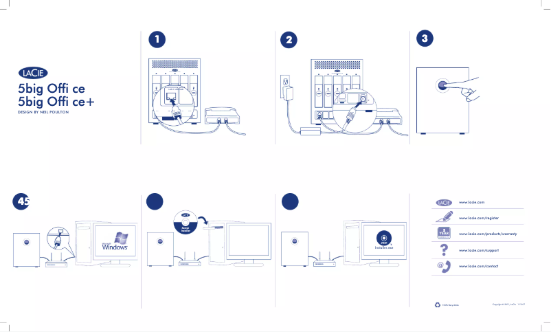 Page 1 de la notice Manuel utilisateur LaCie 5big Office
