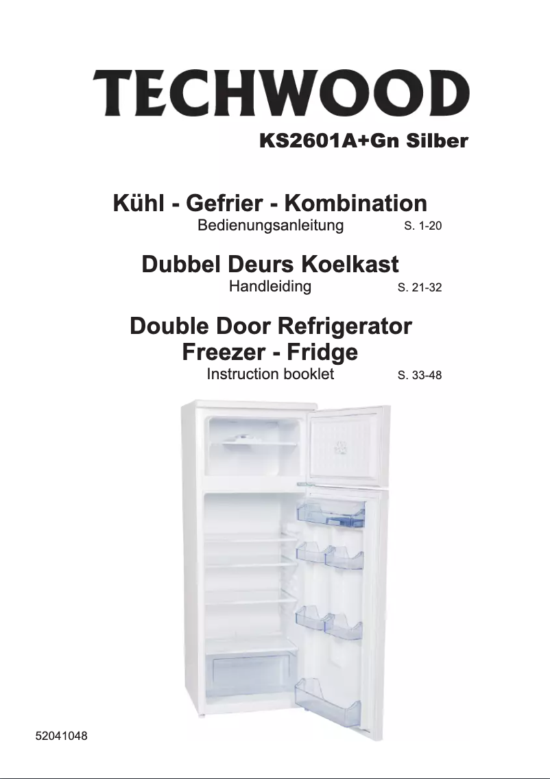 Page 1 de la notice Manuel utilisateur Techwood KS 2601