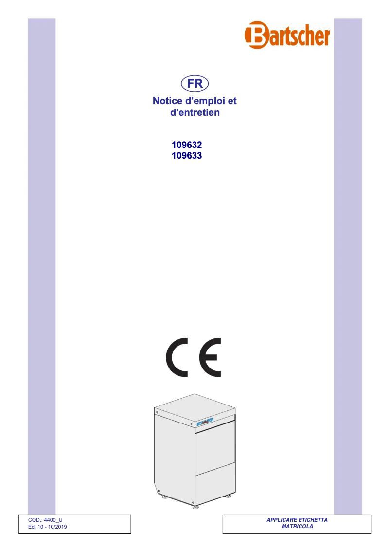 Página 1 del manual Manual de usuario Bartscher Deltamat TF 641 LP