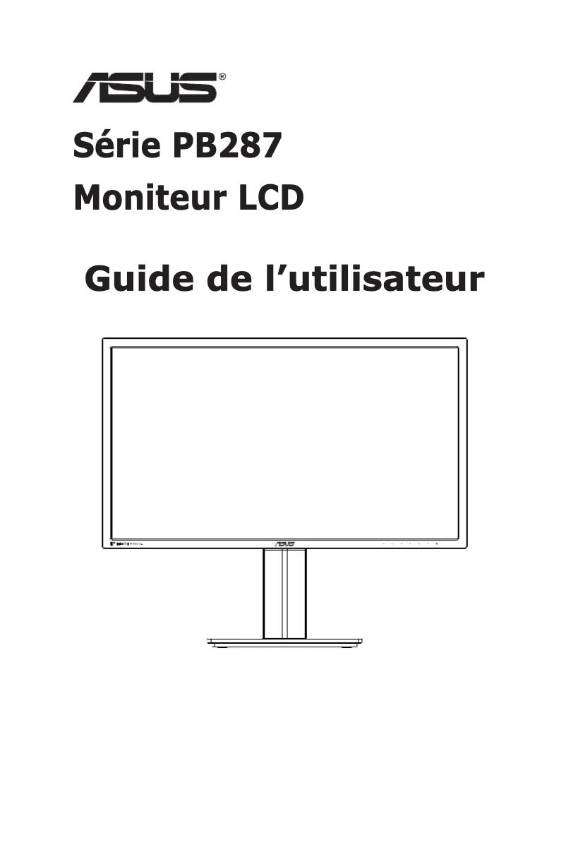 Page 1 de la notice Manuel utilisateur Asus PB287Q