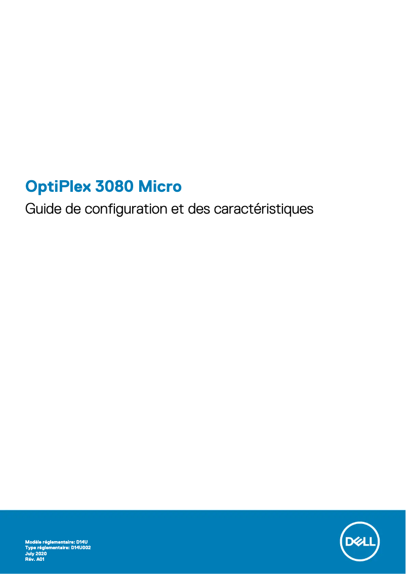 Page n°1 - Manuel utilisateur Dell OptiPlex 3080