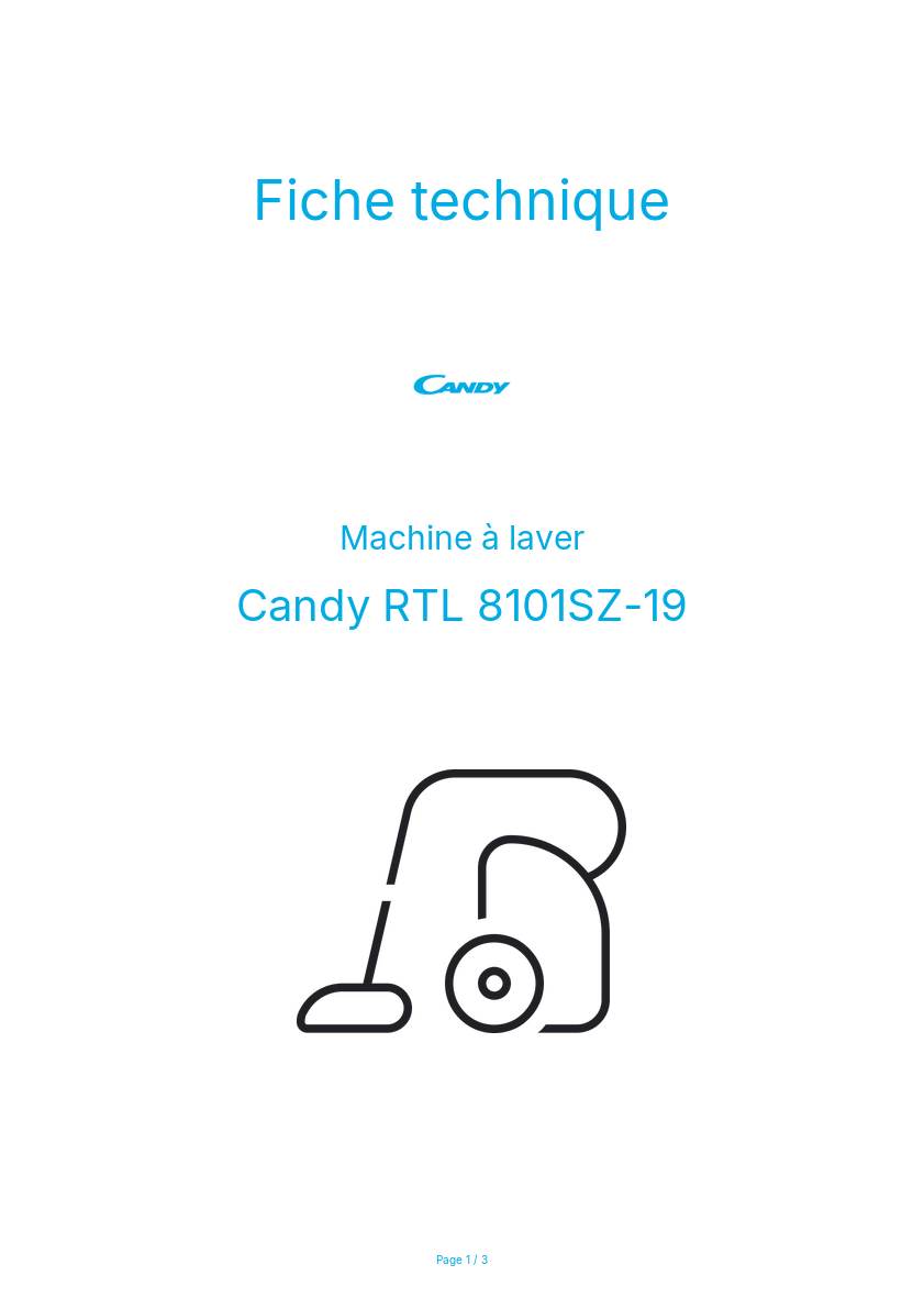 Image de la première page du manuel de l'appareil RTL 8101SZ-19