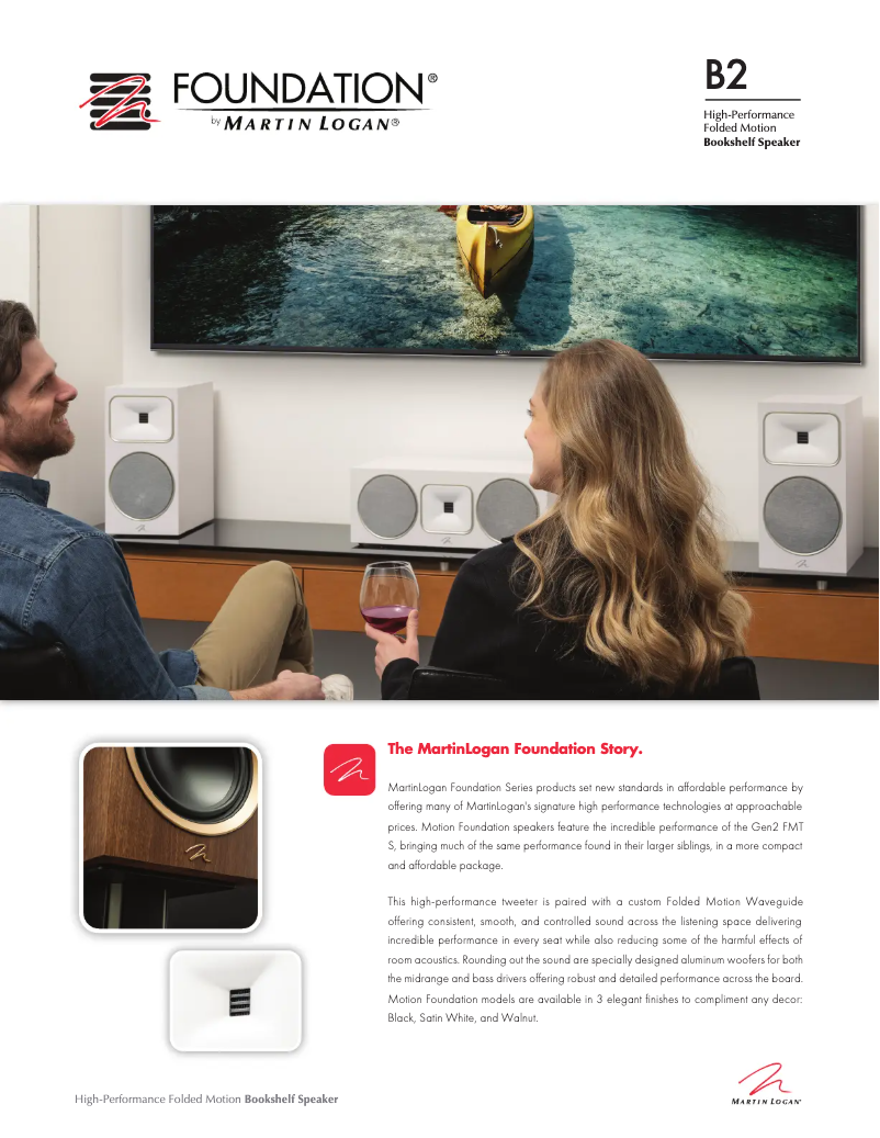 Page 1 of the manual Technical Sheet Martin Logan Foundation B2