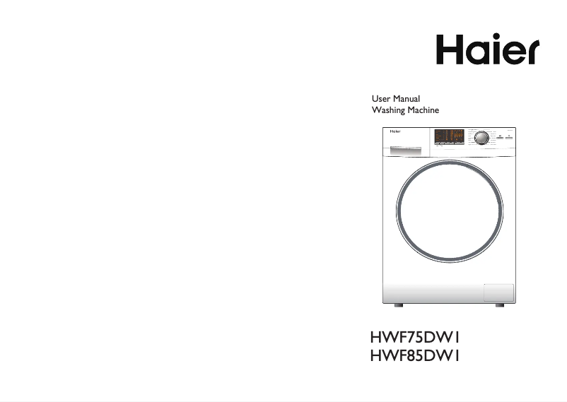 Page 1 de la notice Manuel utilisateur Haier HWF75DW1