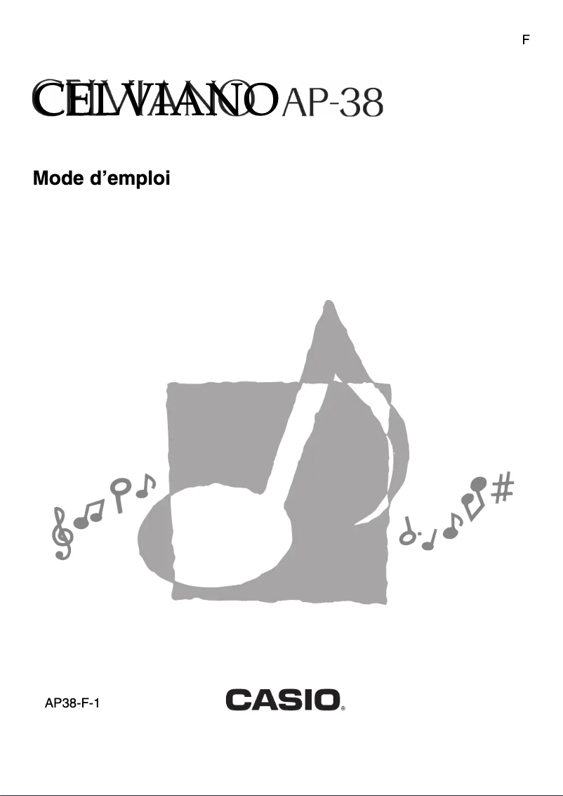 Page 1 de la notice Manuel utilisateur Casio Celviano AP-33