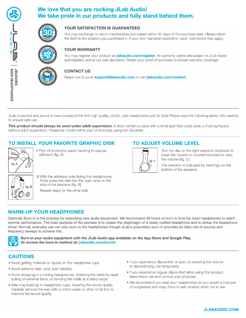Image de la première page du manuel de l'appareil JBuddies Folding