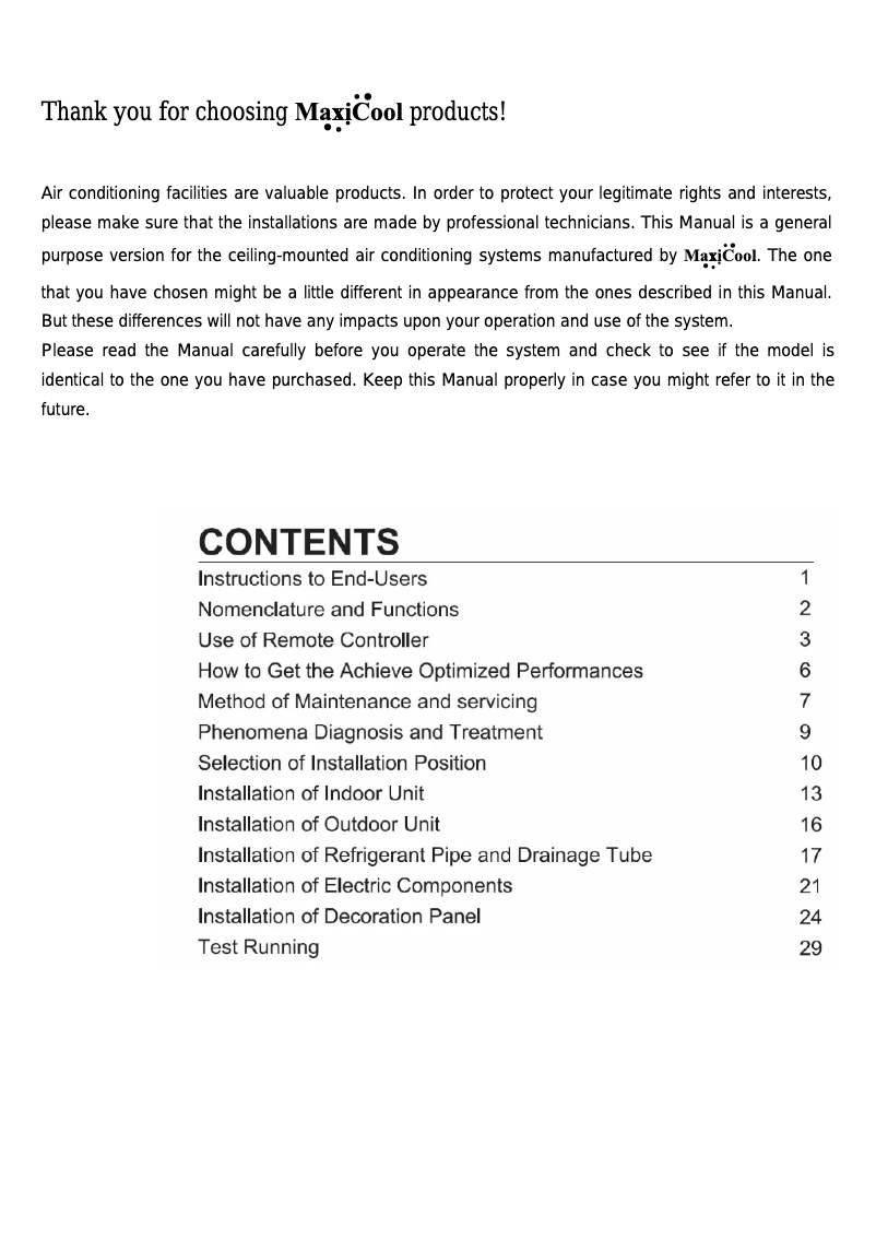 Image de la première page du manuel de l'appareil CCH35H4C