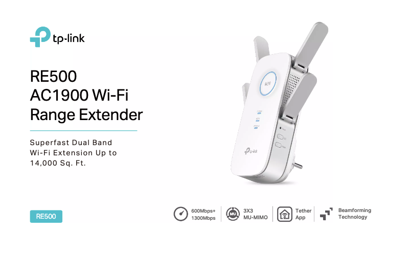 Page n°1 - Fiche technique TP-Link RE500