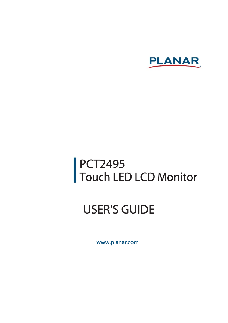 Página 1 del manual Manual de usuario Planar Helium PCT2495
