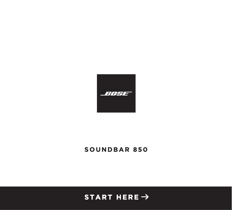 Image de la première page du manuel de l'appareil Soundbar 850