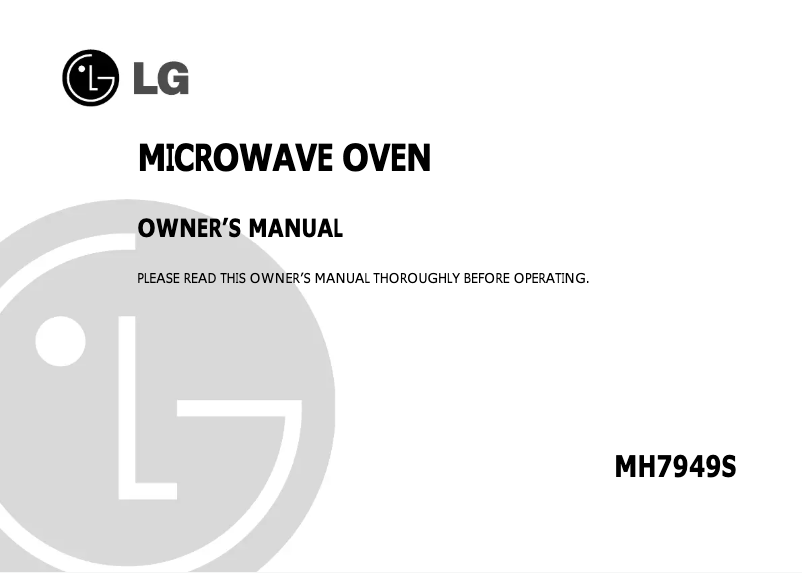 Page 1 de la notice Manuel utilisateur LG MH7949S
