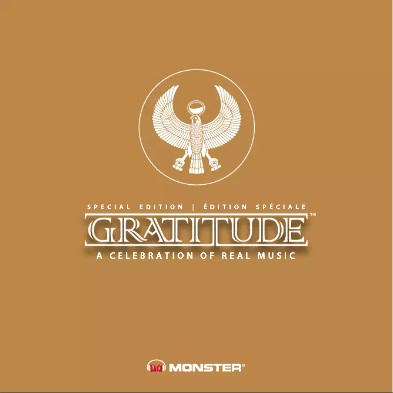 Page 1 de la notice Manuel utilisateur Monster Gratitude