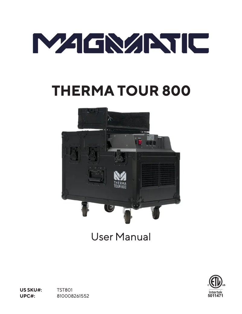 Image de la première page du manuel de l'appareil Therma Tour 800