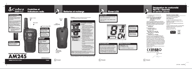 Imagen de la primera página del manual del dispositivo AM245