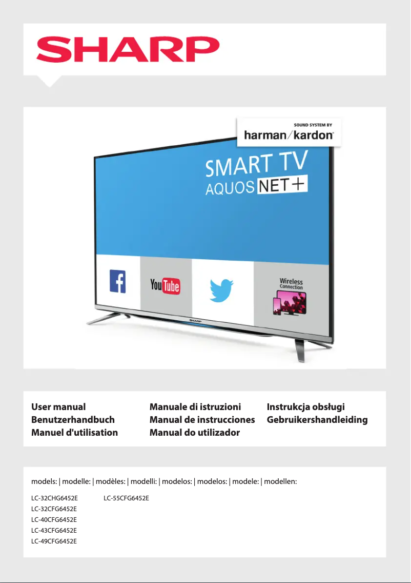 Page 1 de la notice Manuel utilisateur Sharp LC-49CFG6452E