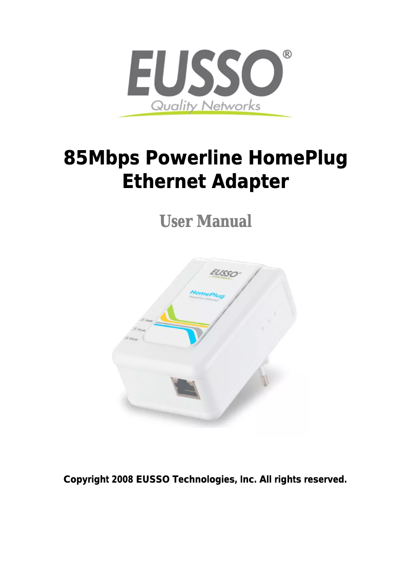 Page n°1 - Manuel utilisateur EUSSO UPL5500