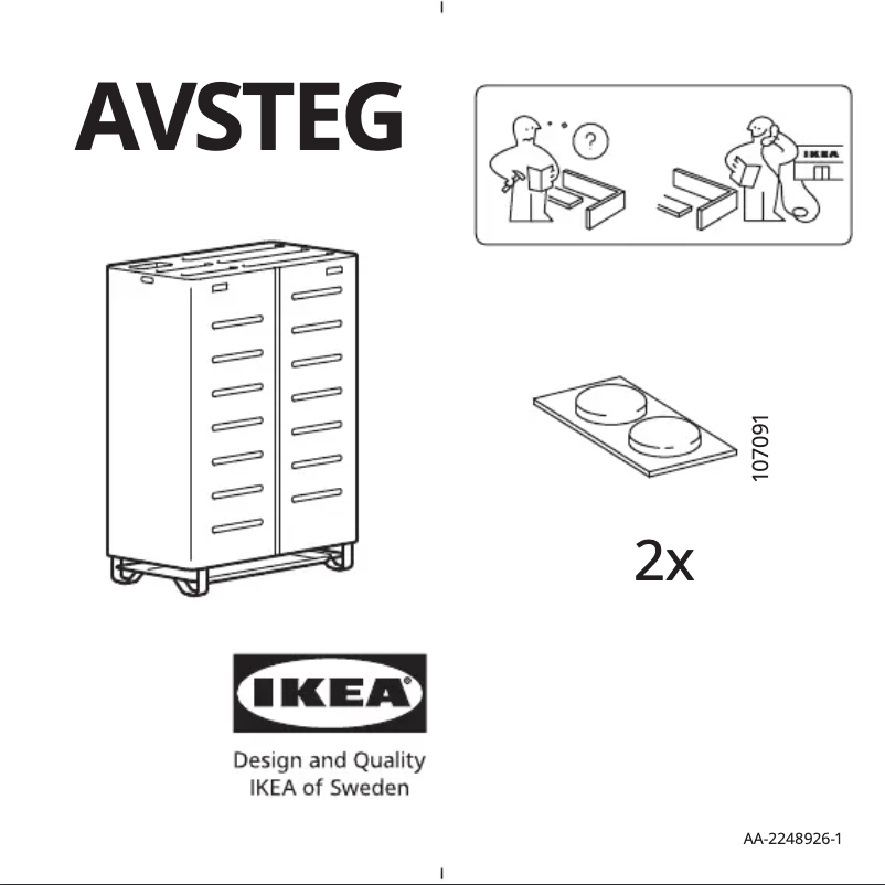 Page 1 de la notice Manuel utilisateur Ikea AVSTEG 504.977.19