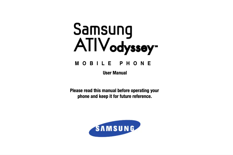 Page 1 de la notice Manuel utilisateur Samsung Ativ Odyssey I930