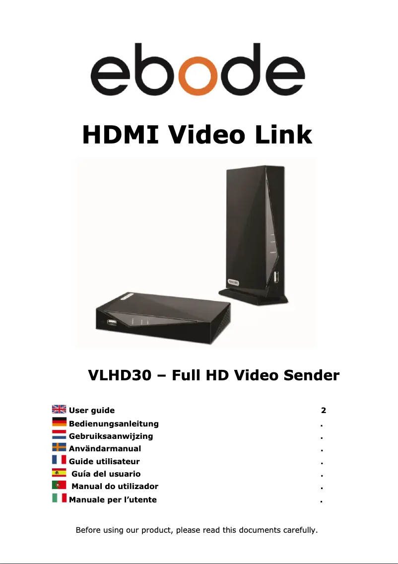 Página 1 del manual Manual de usuario ebode VLHD30