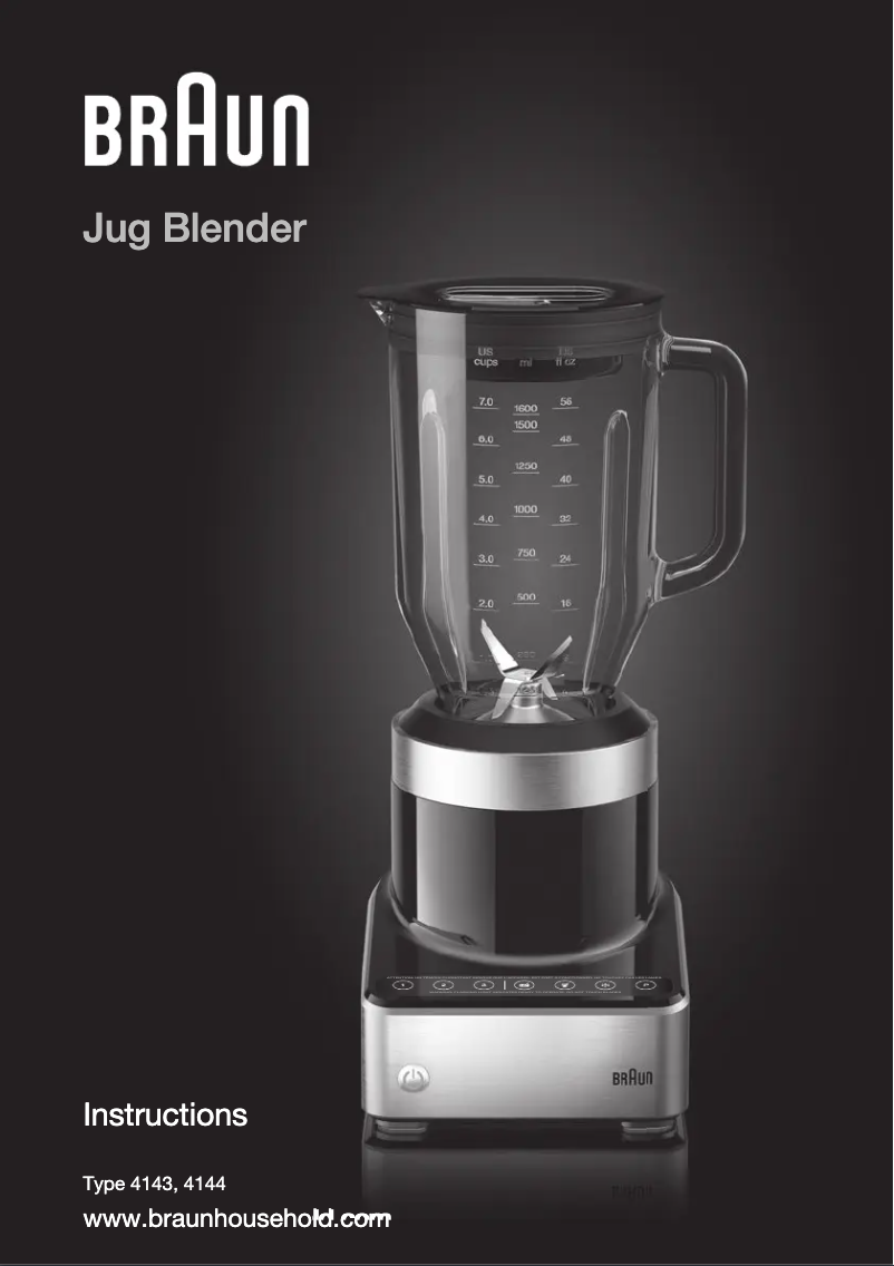 Page 1 de la notice Manuel utilisateur Braun PureMix JB7201