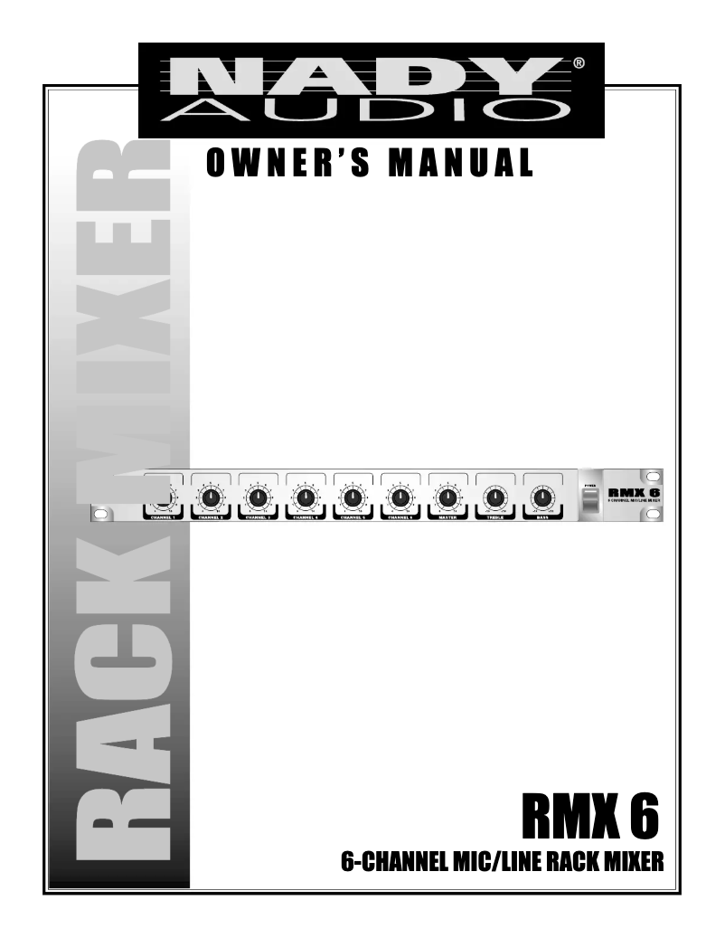 Image de la première page du manuel de l'appareil RMX-6