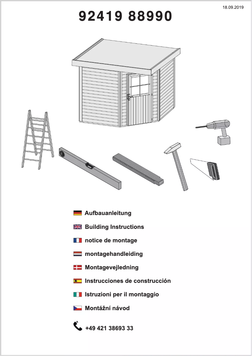 Page 1 de la notice Manuel utilisateur Karibu Neuruppin