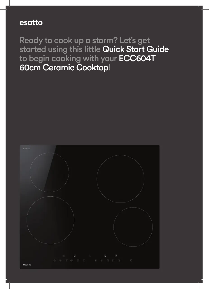 Page 1 de la notice Guide de démarrage rapide Esatto ECC604T