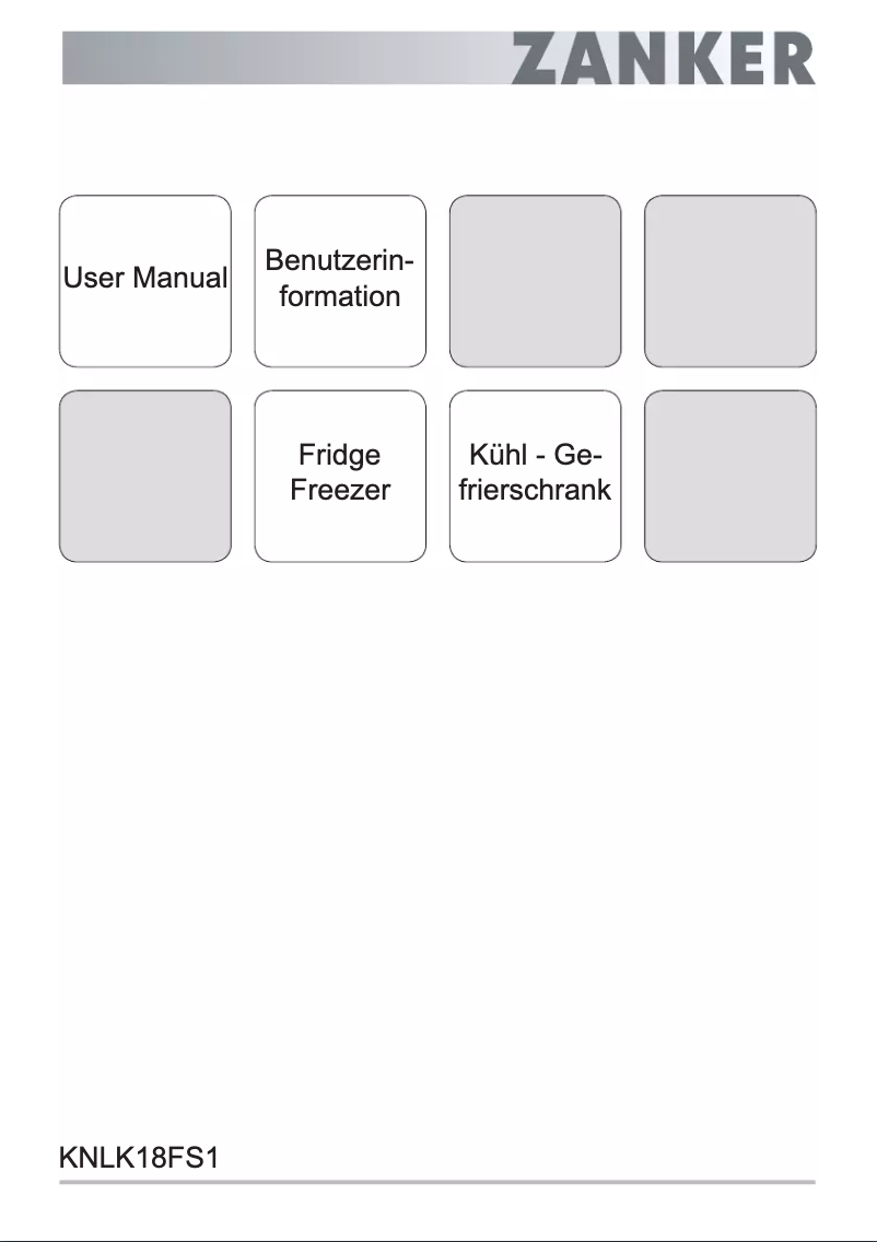 Image de la première page du manuel de l'appareil KNLK18FS1