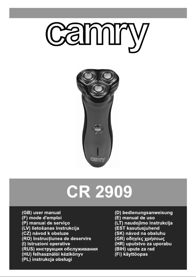 Page 1 de la notice Manuel utilisateur Camry CR 2909