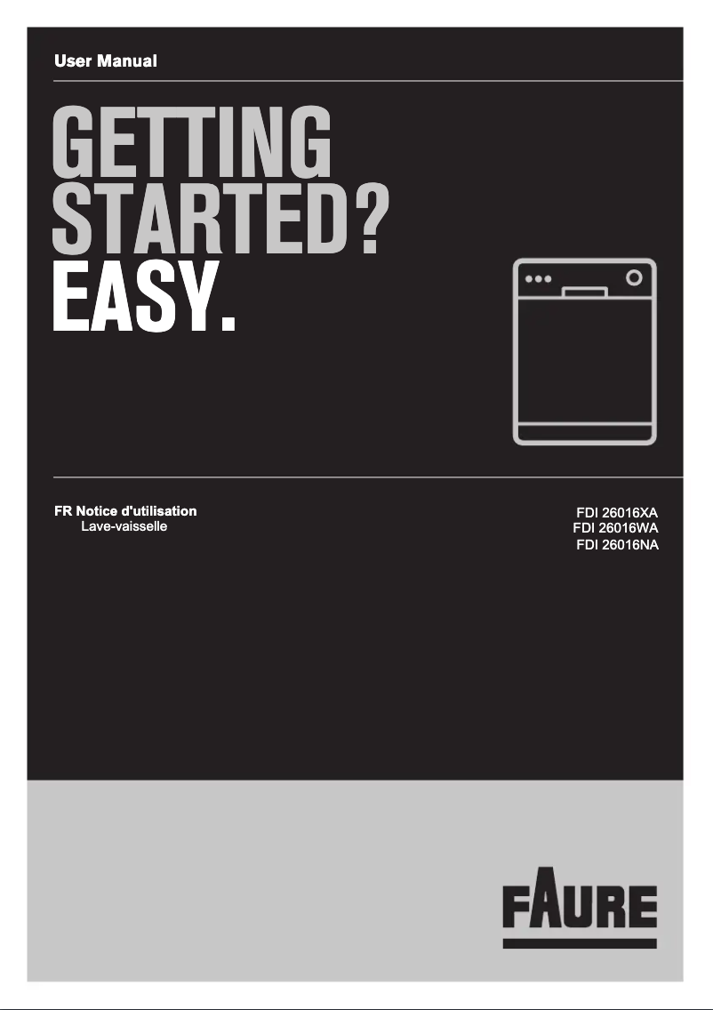 Page 1 de la notice Manuel utilisateur Faure FDI26016WA