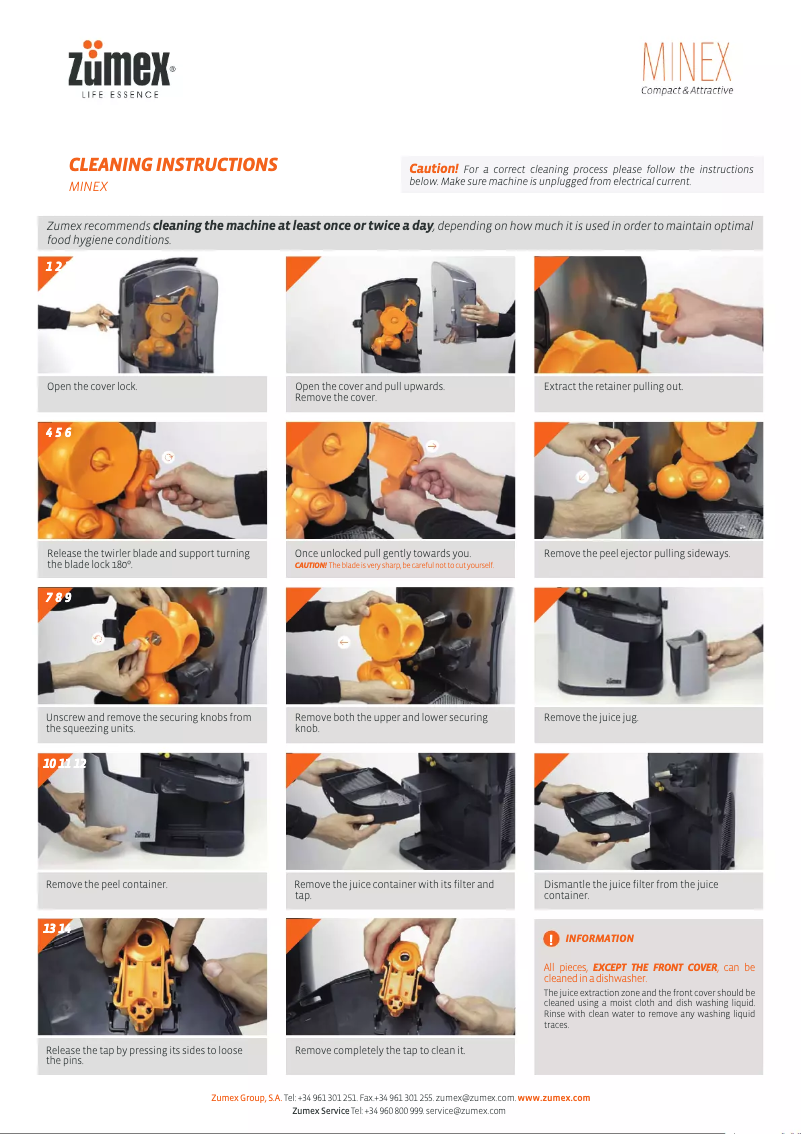 Image de la première page du manuel de l'appareil Minex