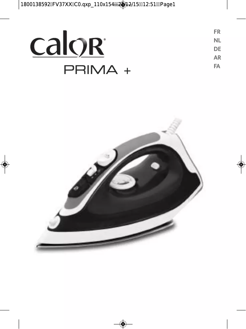 Page 1 de la notice Manuel utilisateur Calor Prima +