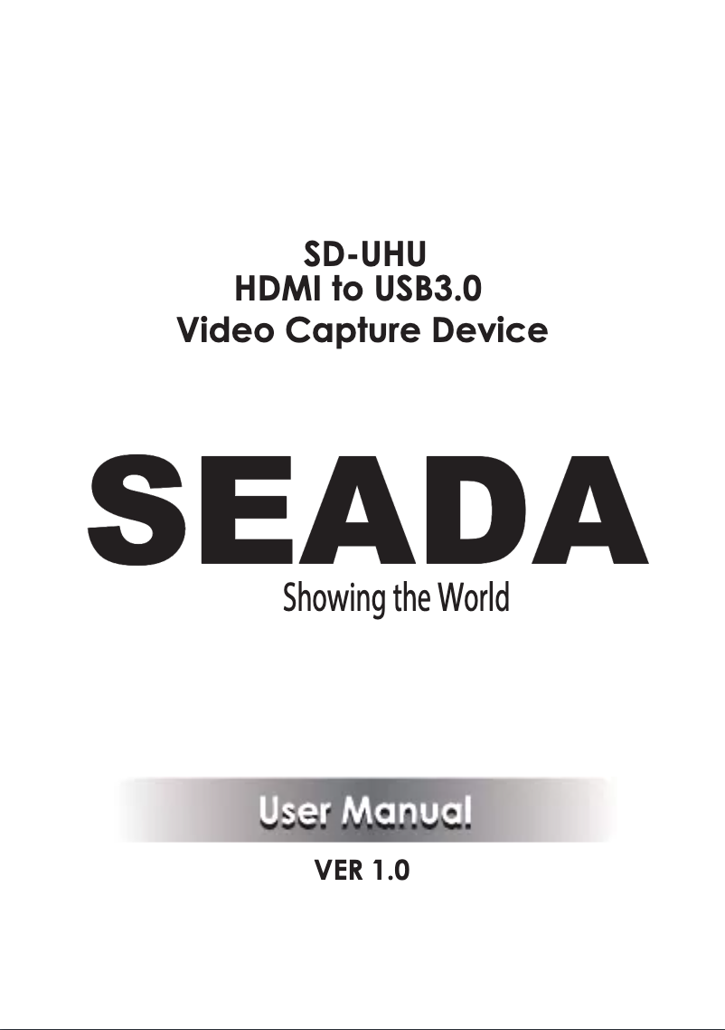 Image de la première page du manuel de l'appareil SD-UHU